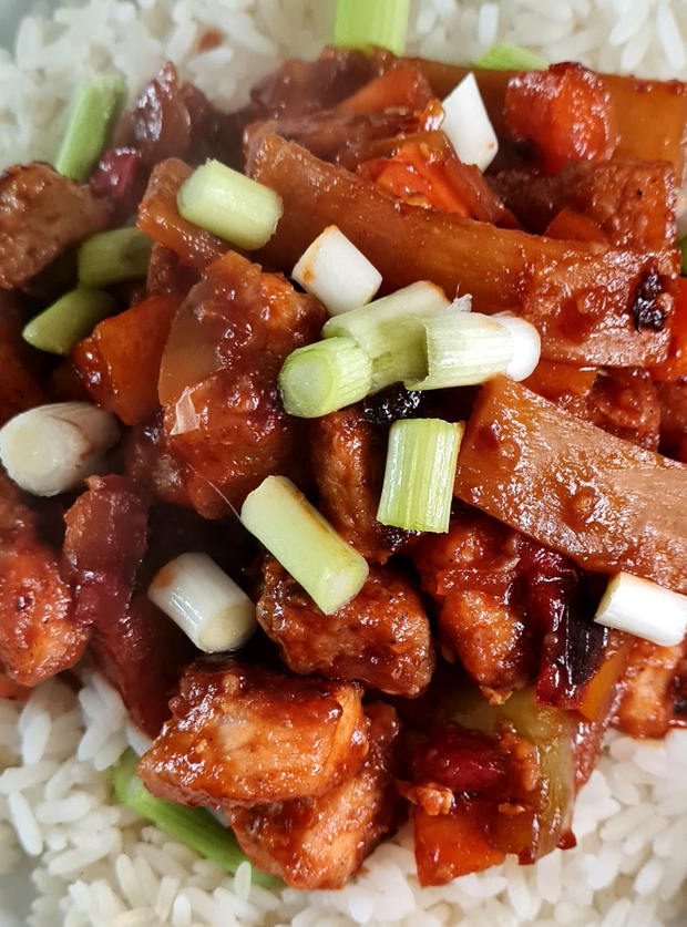 Kung Pao Pork Recipe Image By Jane Evans Pinch Of Nom