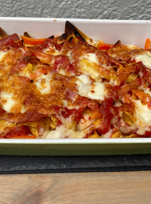 Pizza Nachos Recipe Image By Tiff Pinch Of Nom