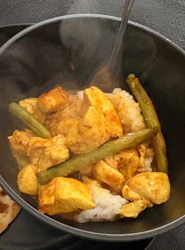 Air Fryer Chicken and Coconut Curry by Tiff, Harrogate pinchofnom.com