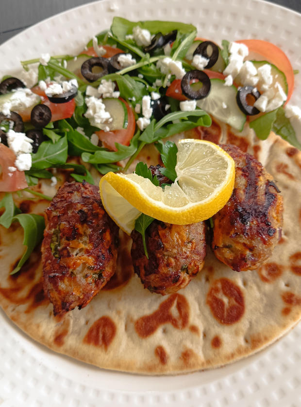 Air Fryer Keftedes (Cypriot-Style Meatballs) by Lmsingy, Lancashire pinchofnom.com