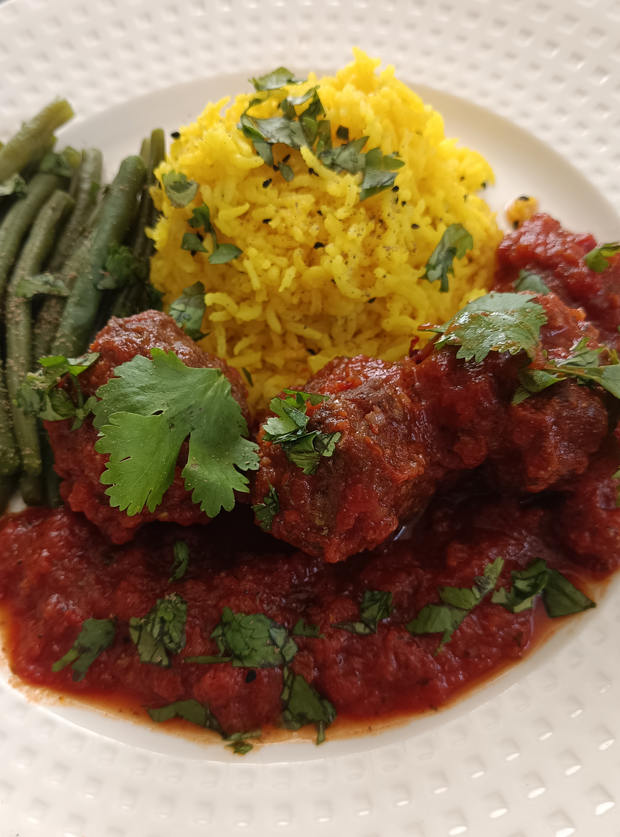 Air Fryer Kofte Meatball Bake by Lmsingy, Lancashire pinchofnom.com