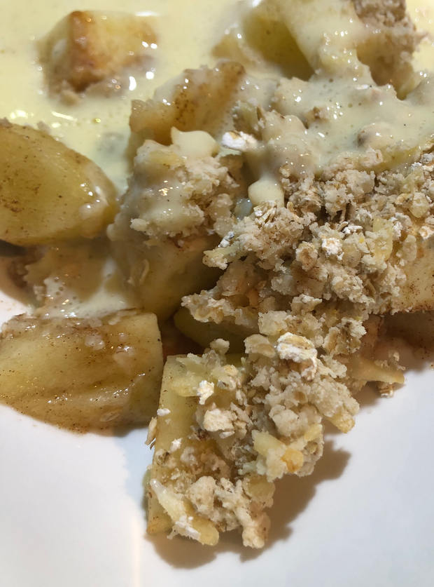Baked Apple and a Cheesy Crumble by Gem Gem, Kent pinchofnom.com