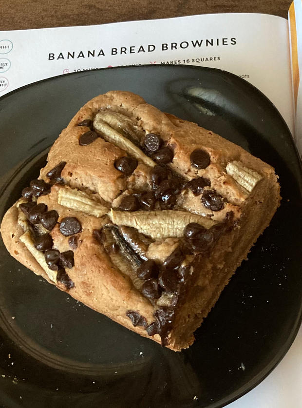 Banana Bread Brownies by Jen, Durham pinchofnom.com