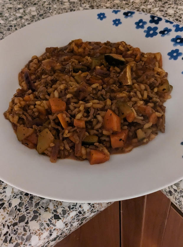 Bolognese Risotto Recipe. Image by Catherine - Pinch of Nom