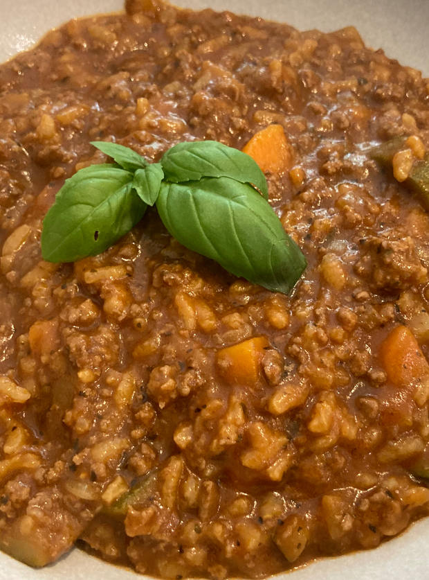 Bolognese Risotto by Niamh, Leeds pinchofnom.com