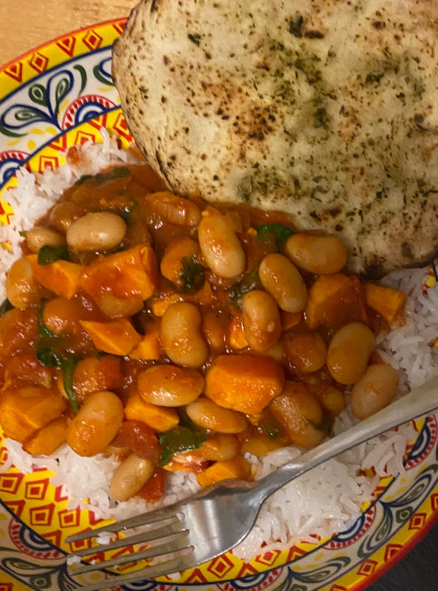 Butter Bean and Sweet Potato Tikka Masala by Isla, Derbyshire pinchofnom.com
