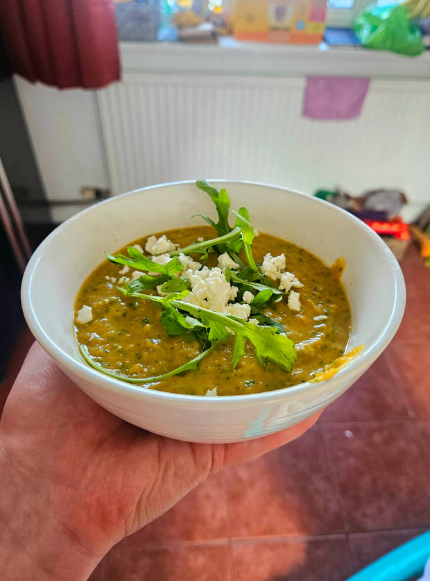 Butternut Squash and Rocket Soup by Georgia, Gloucestershire pinchofnom.com