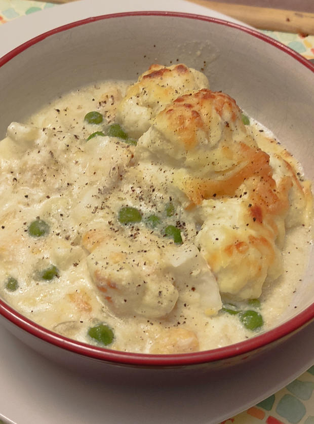 Cauliflower Cheese Fish Pie by Stella, Portsmouth pinchofnom.com