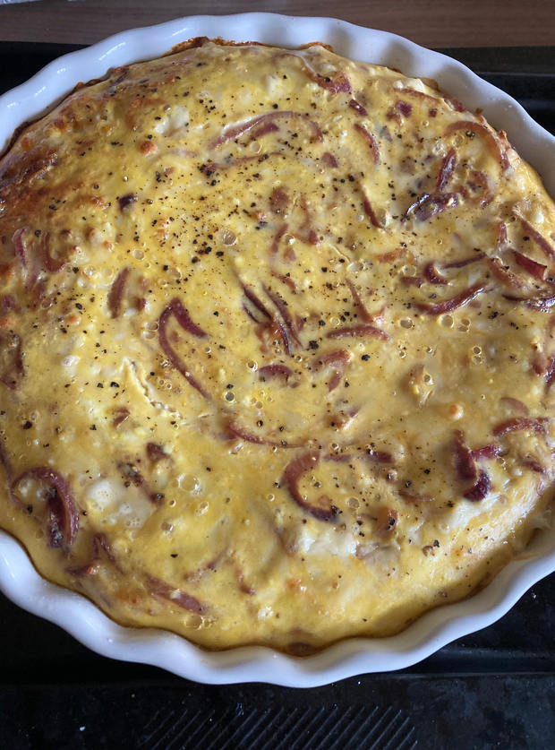 Caramelised Onion Quiche - Pinch Of Nom