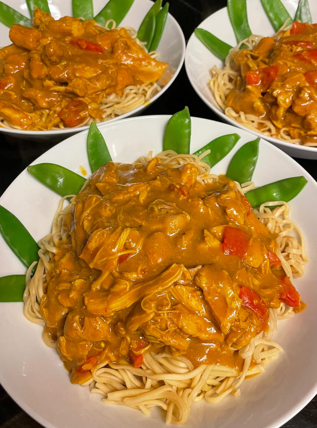 Chicken Satay Curry Recipe. Image by JoJo - Pinch of Nom