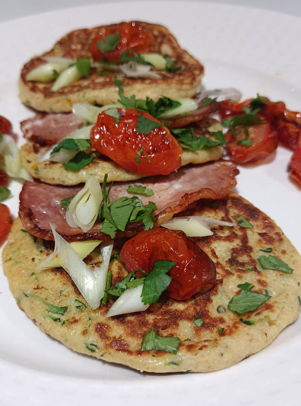 Cheesy Courgette Pancakes by Lmsingy, Lancashire pinchofnom.com