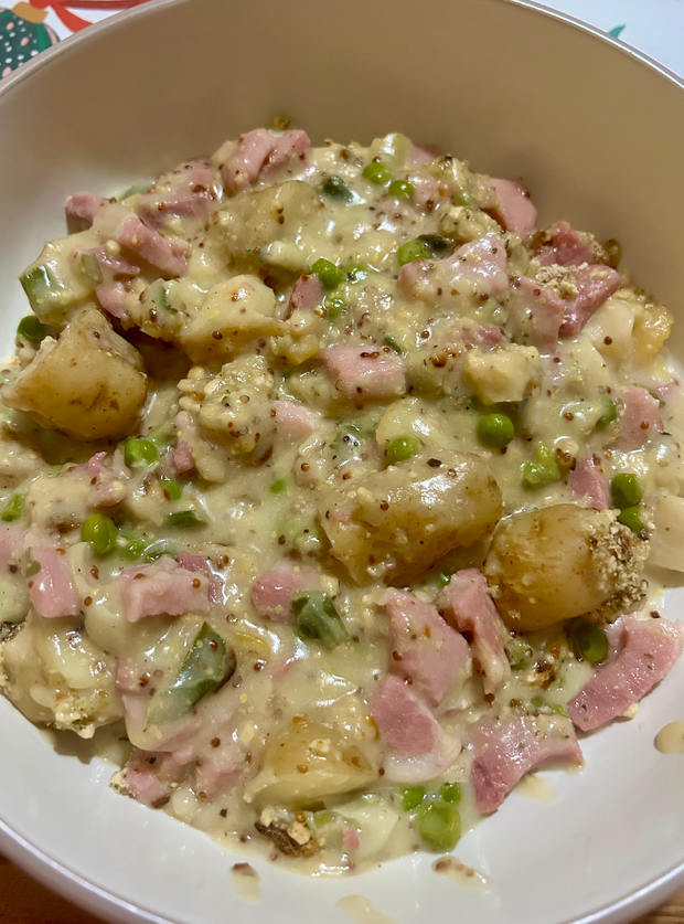 Cheesy Gammon Bake by Angela Knox, Gateshead pinchofnom.com