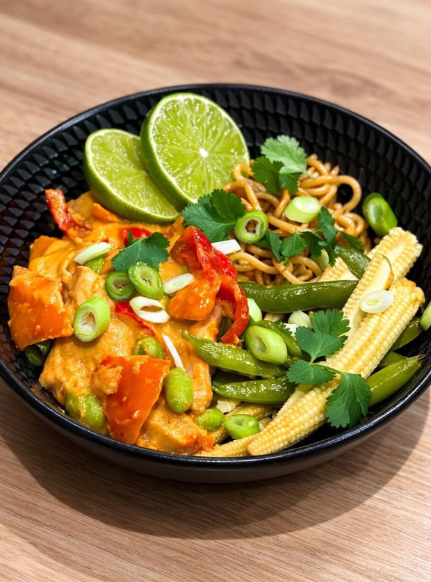 Chicken Satay Curry by Tracy Williamson, West Yorkshire pinchofnom.com