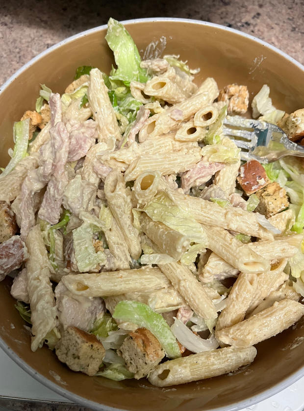 Chicken Caesar Pasta by Silvve, London pinchofnom.com