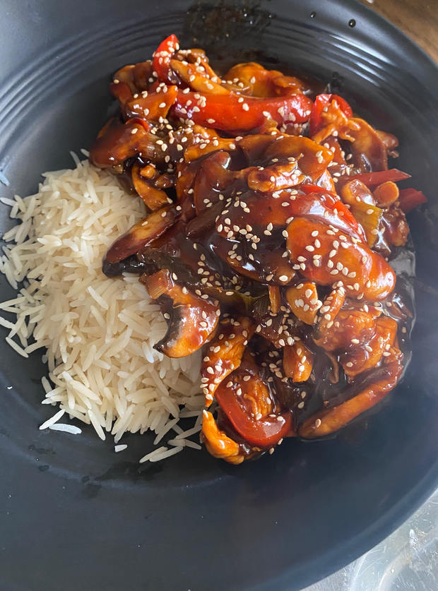 Chicken with Peking-Style Sauce by CJK, Suffolk pinchofnom.com