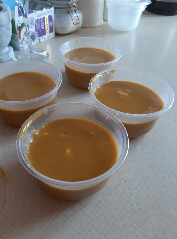 Curried Creamy Carrot Soup by carol, CAMBRIDGE pinchofnom.com
