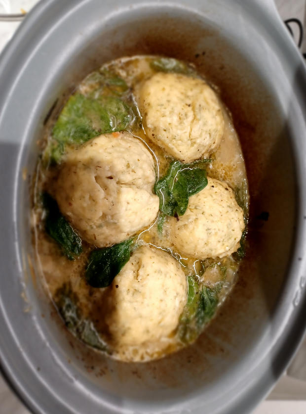 Dijon Chicken and Dumplings by Laura, Aberystwyth pinchofnom.com