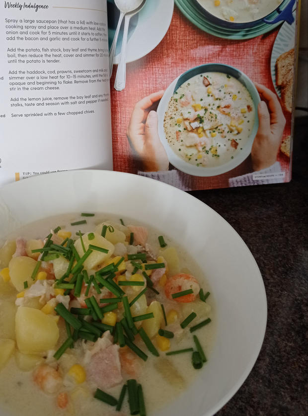 Fish Chowder by Angela Hayes, Notts pinchofnom.com