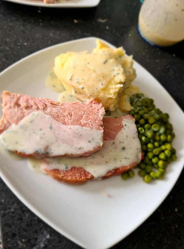 Gammon with Parsley Sauce Pinch Of Nom