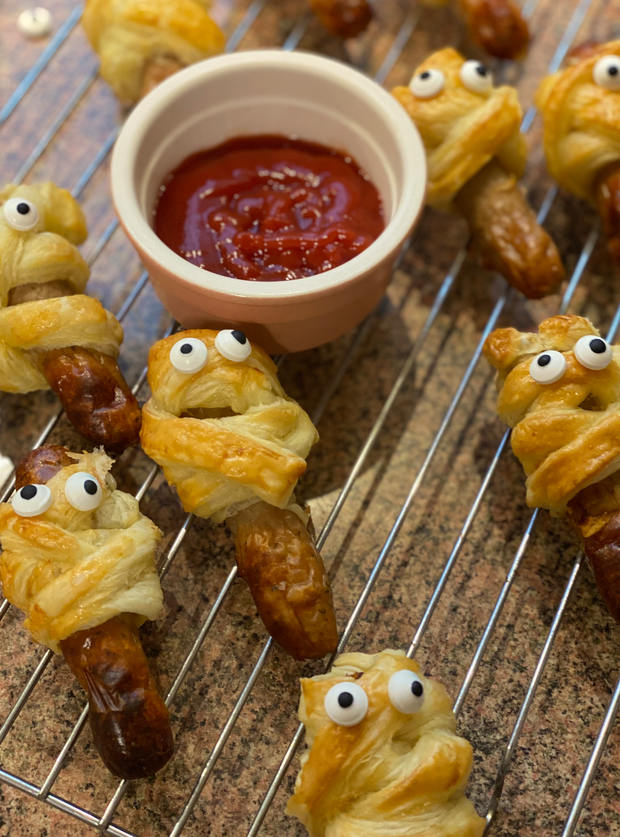 Spooky Sausage Mummies - Something Sweet Something Savoury