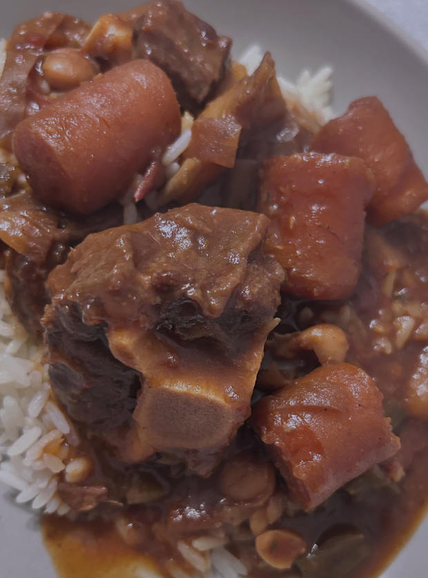 Spicy Oxtail Stew by Karolina Rogers, Peterborough pinchofnom.com