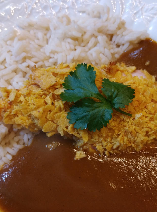 Katsu Chicken Curry by Ghislaine, Stockport pinchofnom.com