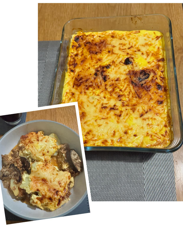 Lamb Moussaka by Marie Holmes, Wimblington, March pinchofnom.com