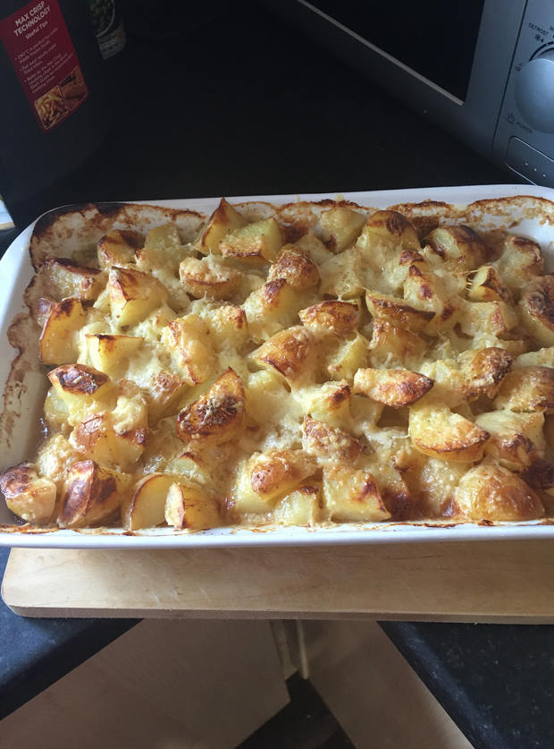 Leek and Bacon Tartiflette by Joy pickup Travis, Ilkeston Derbyshire pinchofnom.com