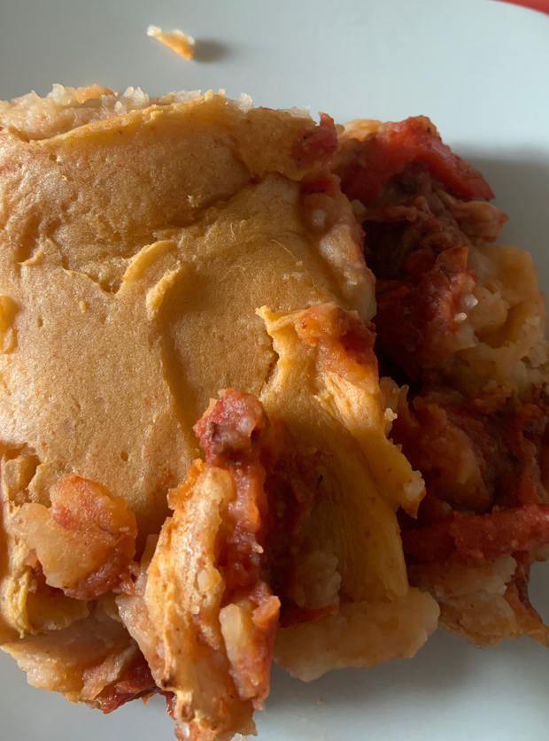 Meatball Mash Bake by Anita, East Midlands pinchofnom.com