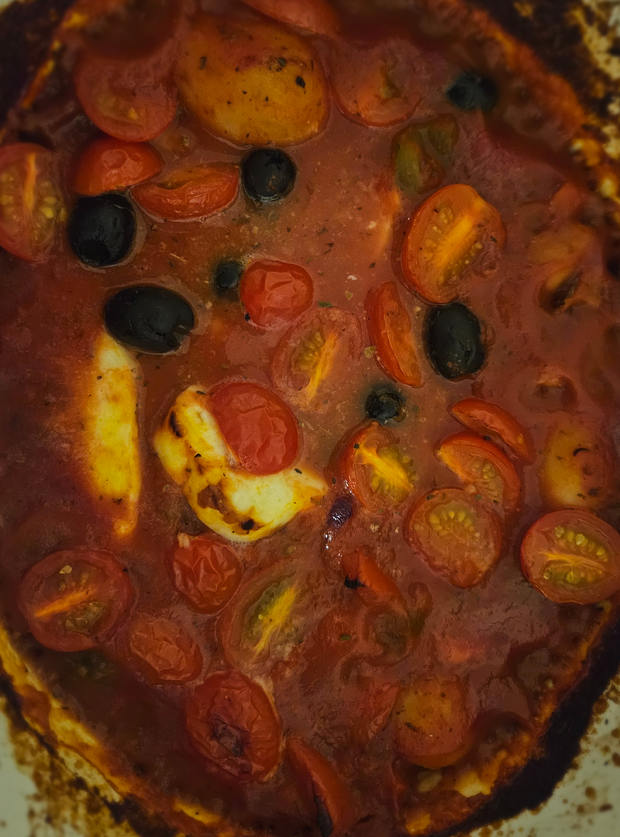 Mediterranean-Style Halloumi Bake by Anna, Buckinghamshire pinchofnom.com