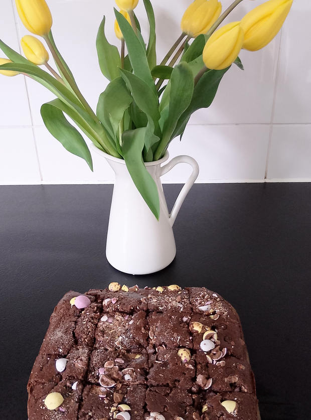 Mini Egg Brownies by Alison Barker, Walsall pinchofnom.com