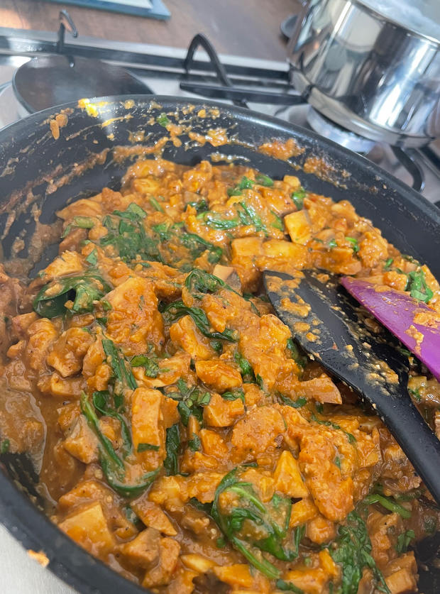 Mushroom and Spinach Curry by Agent007, North East pinchofnom.com