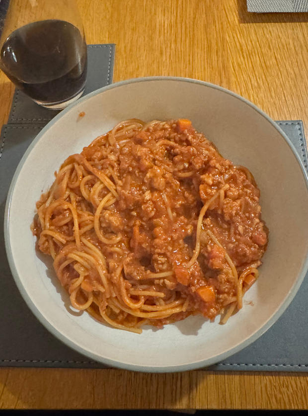 One-Pot Sausage Bolognese by Marie Holmes, Wimblington, March pinchofnom.com
