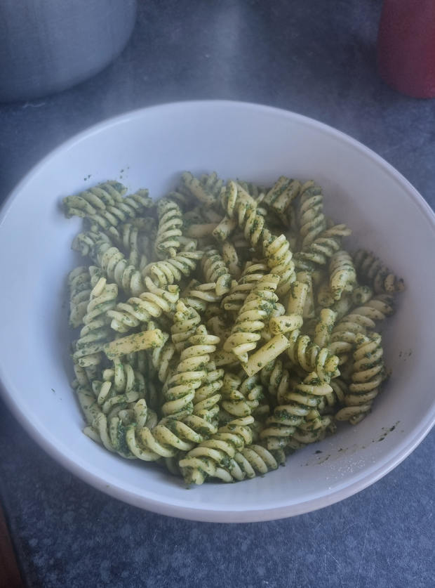 Pesto Pasta by Brownie, Colchester pinchofnom.com