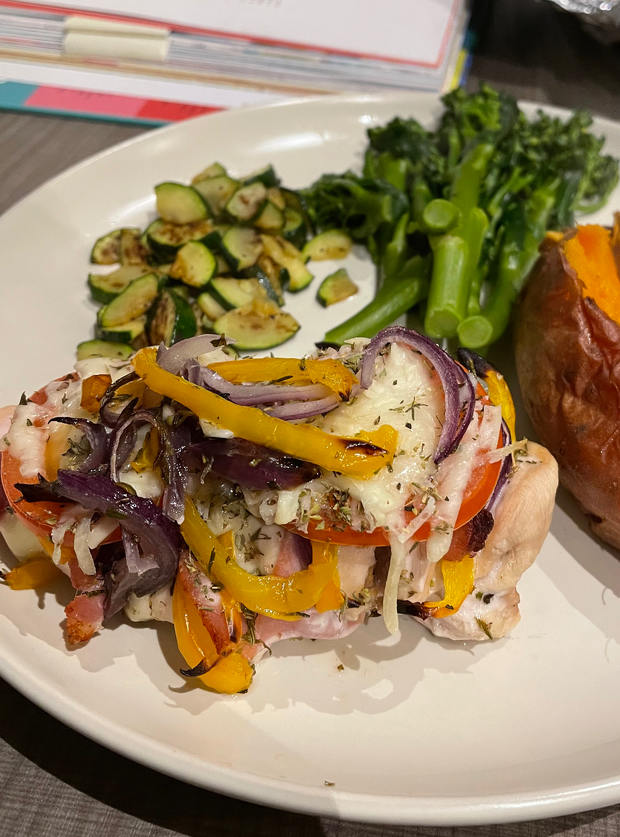 Pizza-stuffed Chicken by emmerrr, Cardiff pinchofnom.com