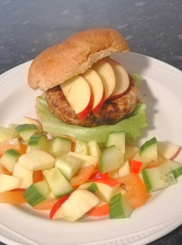 Pork and Apple Burgers by Maria Watson, South wales uk pinchofnom.com