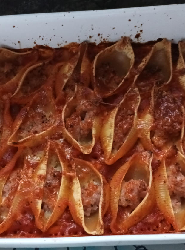 Sausage Stuffed Pasta Shells Recipe Image By Laura Smith Pinch Of Nom 0429