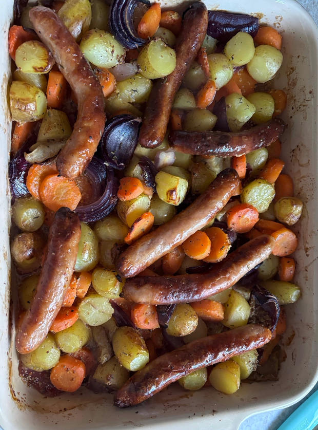 Sausage Traybake Recipe. Image by Barbara - Pinch of Nom