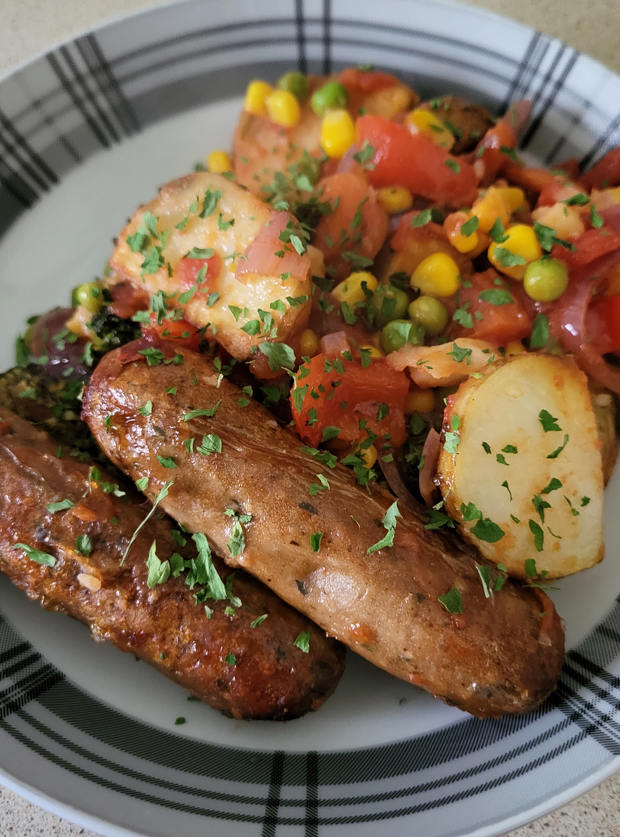 Slow Cooker Sausage Casserole - Pinch Of Nom