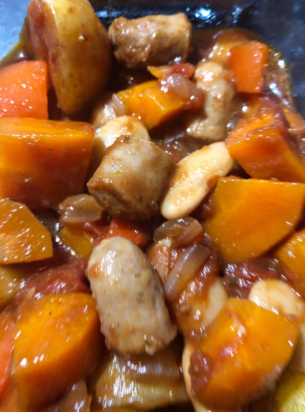 Slow Cooker Sausage Casserole Recipe Image By Diana Pinch Of Nom 4120