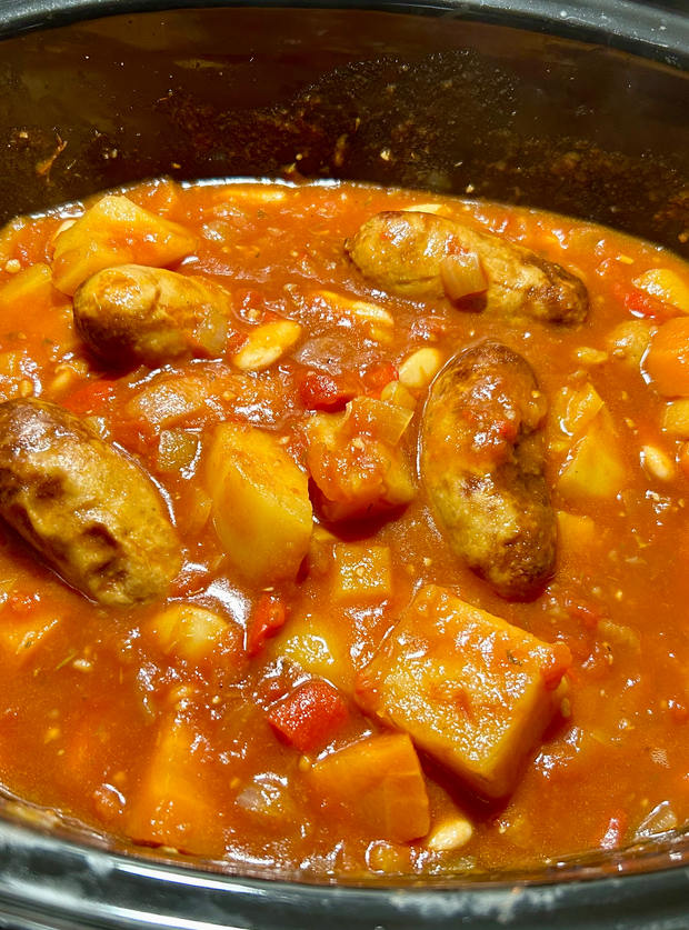 Slow Cooker Sausage Casserole Recipe Image By Nannato8 Pinch Of Nom 8519