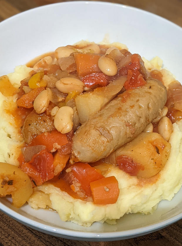 Slow Cooker Sausage Casserole Recipe Image By Charlene Gatford Pinch Of Nom 1454