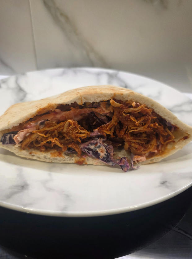 Slow Cooker BBQ Pulled Turkey with Zesty Slaw by Nikkie, West Yorkshire pinchofnom.com