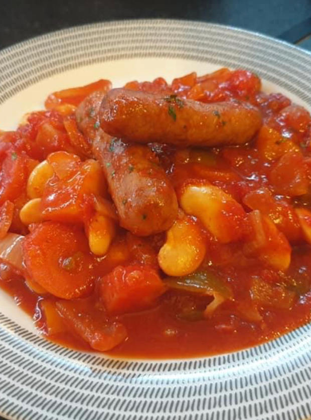 Slow Cooker Sausage Casserole Recipe. Image by Allen Sives Pinch of Nom