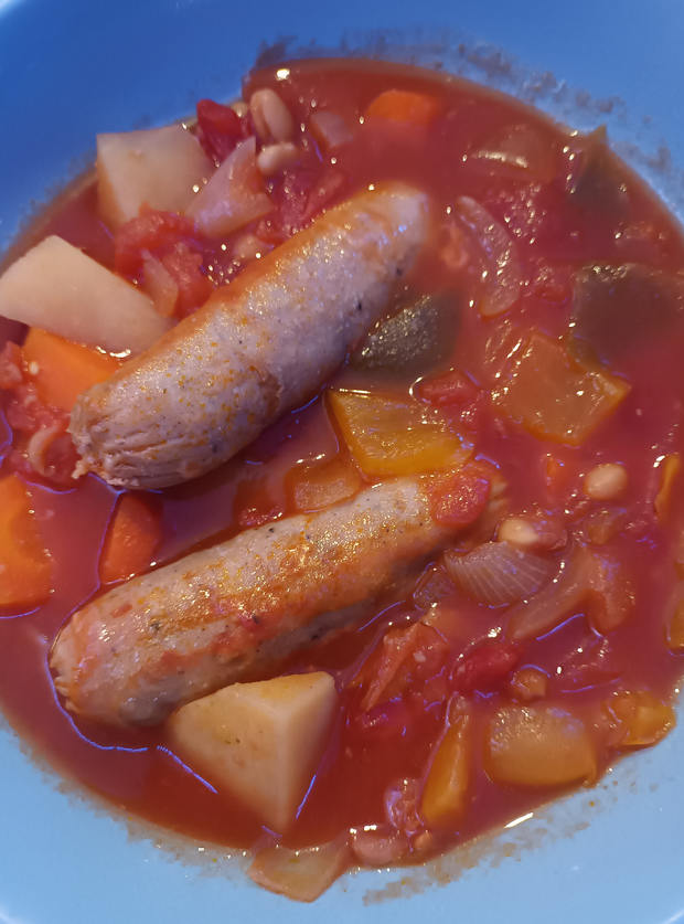 Slow Cooker Sausage Casserole Recipe. Image by Jessica lockett Pinch