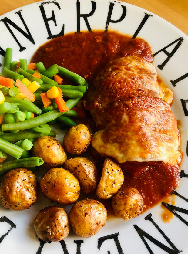 Slow Cooker Hunter's Chicken by Rachel Morton, Barton pinchofnom.com