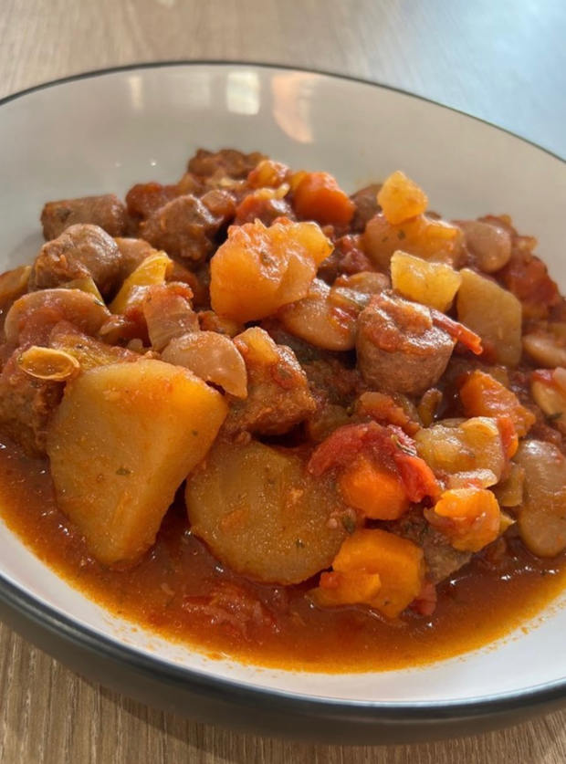 Slow Cooker Sausage Casserole Recipe Image By Manda Pinch Of Nom 0776