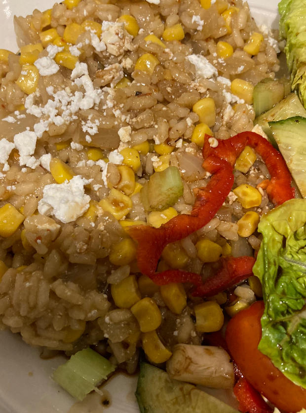 Sweetcorn Risotto by Angela Hill, Berkshire pinchofnom.com