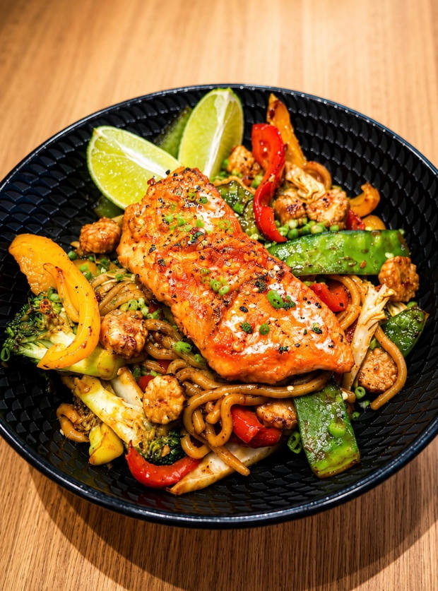 Teriyaki Chilli Salmon by Tracy Williamson, West Yorkshire pinchofnom.com